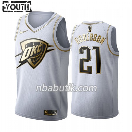 NBA Børn Trøje Oklahoma City Thunder Andre Roberson 21 Nike 2019-20 Hvid Golden Edition Swingman NBA Børn Trøje Oklahoma City Thunder Andre Roberson 21 Nike 2019-20 Hvid Golden Edition Swingman